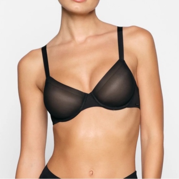 SKIMS Weightless Demi Bran Black 32DD / 32E New With Tags - Picture 2 of 6